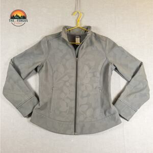 Patagonia Jacket Grey Soft Shell Fleece Lined Full Zip Outdoors Hiking Womens M